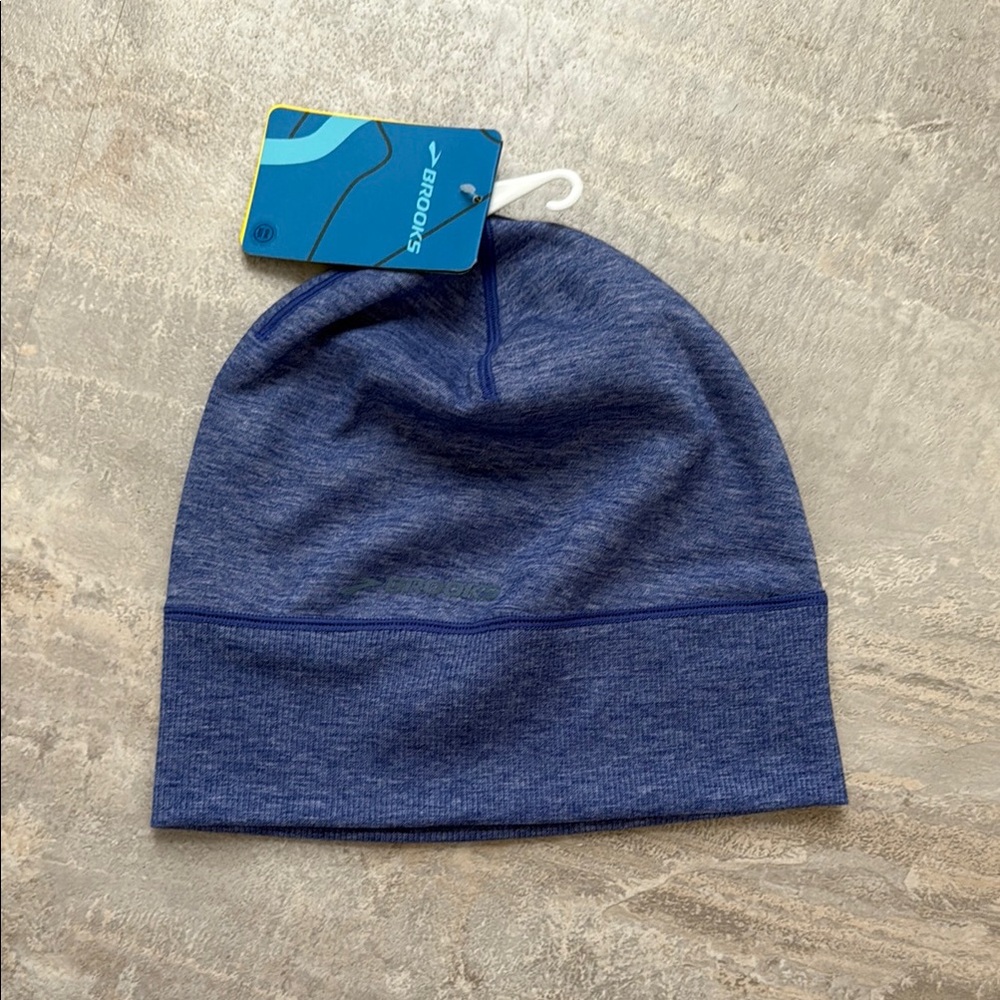 Brooks Heathered Blue Knit Beanie